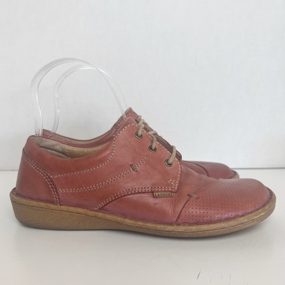 •LASOCKI• Pink Leather Lace Up Casual Oxford Shoe Size EU 37 / US 6 - Picture 3 of 13